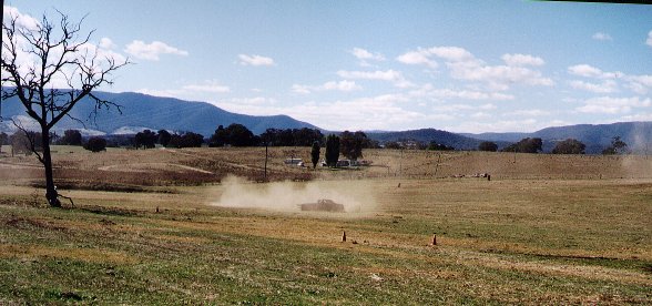 Brian Hooper enjoying the open spaces of the paddock.